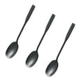 thumbnail image 4 of EeaseCA 3pcs Stainless Steel Ice Cream Spoons Tennis Racket Shape Coffee Spoon Creative Stirrer Tableware (Black), 4 of 7