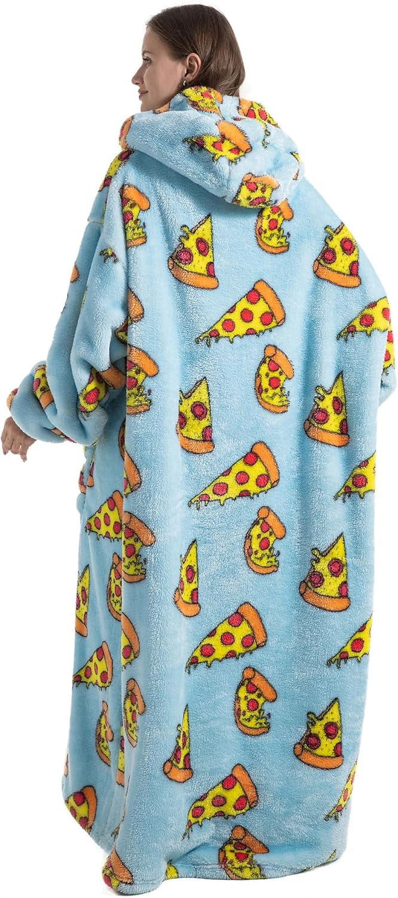 Oversized Blanket Hoodie,Adult Snuggle Fleece Wearable Blanket Fluffy Giant Hooded Sweatshirt