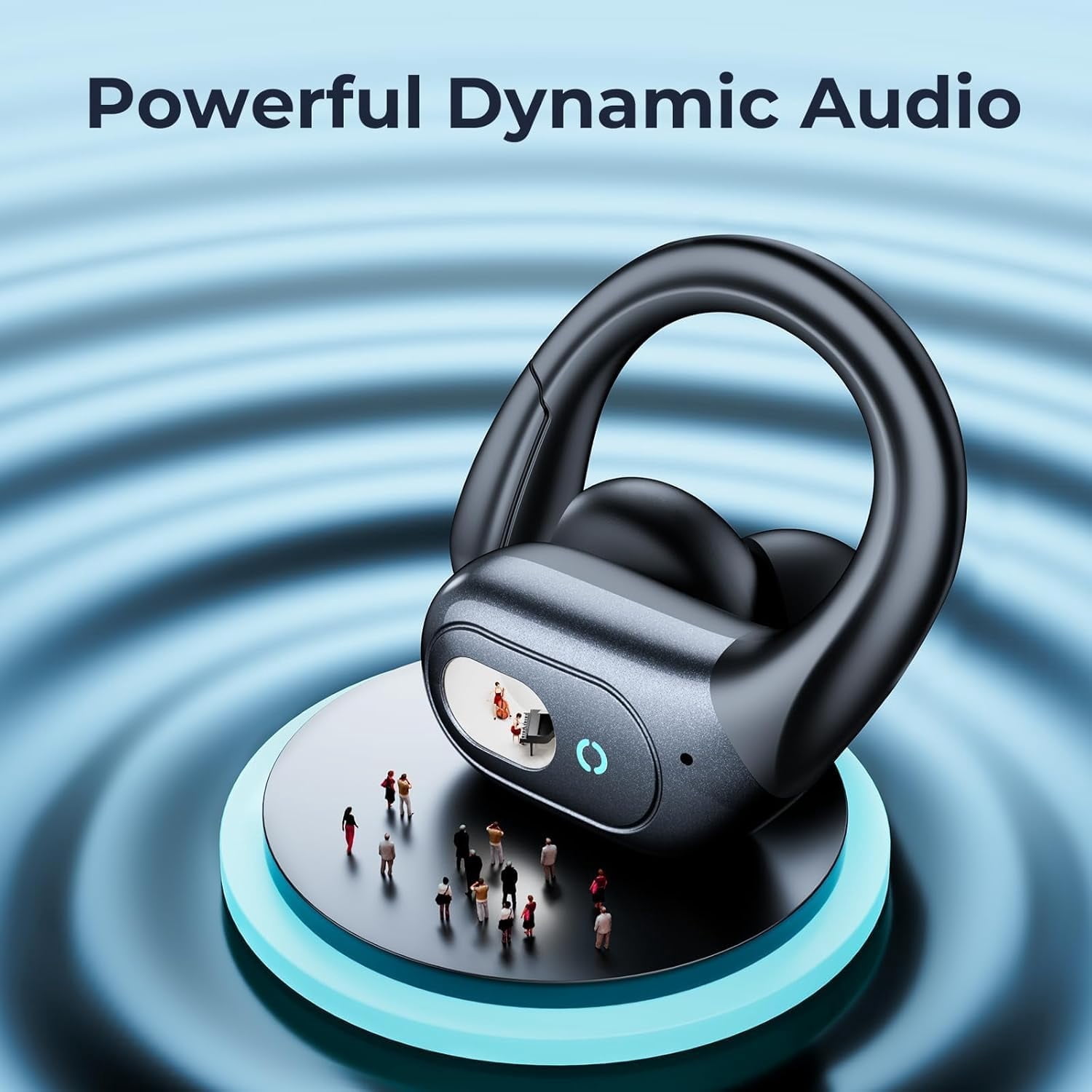 Active Noise Cancelling Earbuds Wireless Bluetooth 5.4 Headphones Ear Buds 90Hrs Playback Stereo Bass Earphones with Mic Over-Ear Hooks Headphones IPX7 Waterproof Headset for Work Sports Running Gym