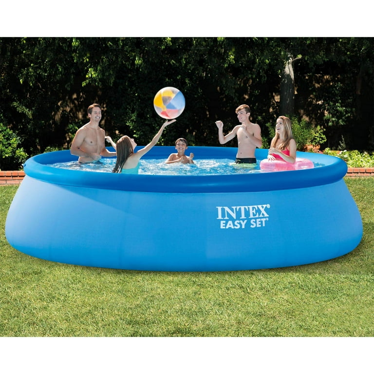 【havehad】Summer easy set-up Navy Intex Inflatable Easy Set Above Ground Pool with Quick Air