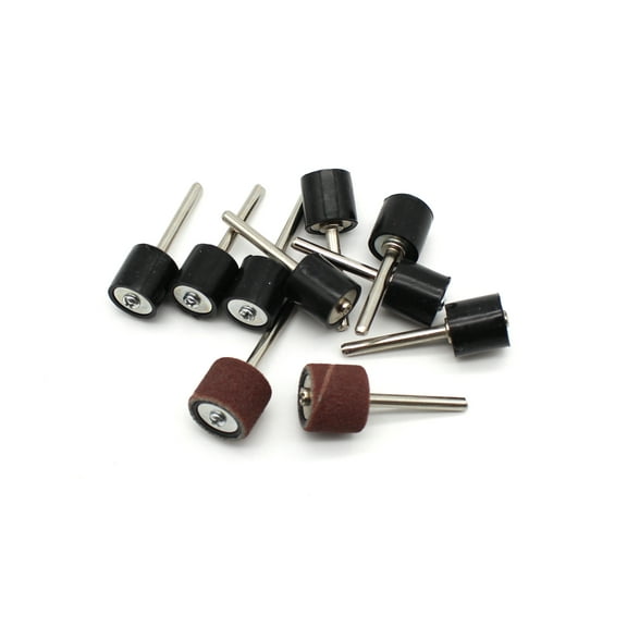 TEMO 10 pc 1/2 Inch (13 mm) Rubber Mandrel Sand Drum Holder 1/8 Inch (3 mm) Shank for Dremel and Compatible Rotary Tool