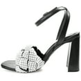 thumbnail image 2 of Journee Womens Dua Pearl Accents Block Heel Sandals, 2 of 8