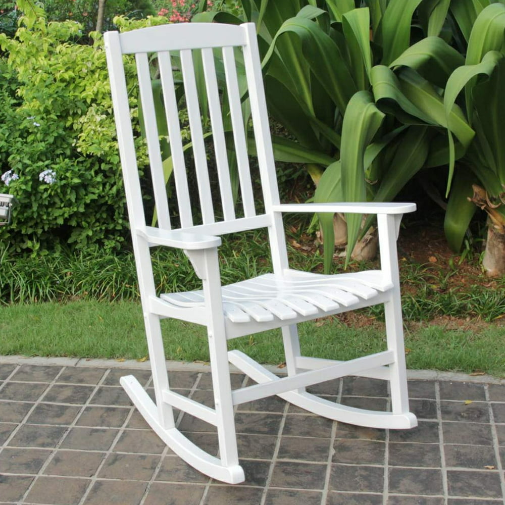Cambridge Casual Wood Slat Back Outdoor Rocking Chair