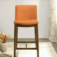 thumbnail image 2 of Enchanting Mid-century Burnt Orange Velvet Counter Stool Chair In Dazzling And Warm, 2 of 2