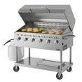 thumbnail image 4 of 48 in. Commercial Outdoor Propane Gas Grill with Roll Dome Cover, ETL Listed in Stainless-Steel (CGKIT4-48D), 4 of 13