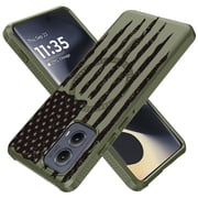 Nakedcellphone Flex Series for Motorola Edge 2024 Phone Case (Compatible with MagSafe) - Army Green Rugged USA Flag