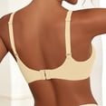 thumbnail image 3 of Qgtaibl Women's No Underwire Invisible Bra Adjustable Wide Straps Smooth Molded Cups Seamless Bras 2-Hook Back Closure Soft Daily Bralette Beige M, 3 of 4