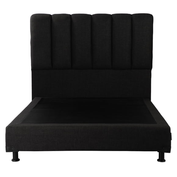 Recámara Matrimonial Kami Negro con Cabecera + Box Base Cama