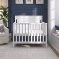 thumbnail image 2 of Dream On Me Bellport 4 in 1 Convertible Mini/Portable Crib in White, Non-Toxic Finish, Made of Sustainable New Zealand Pinewood, with 3 Mattress Height Settings, 2 of 9