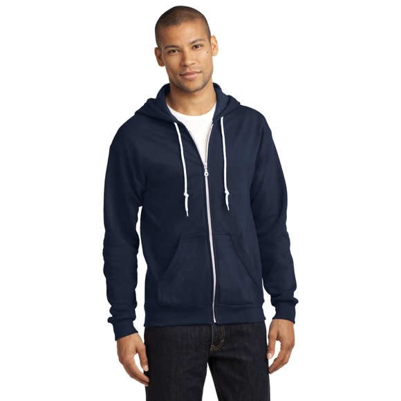 Anvil 71600 - Sudadera con capucha y cremallera completa azul marino Yunque 949475