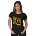 thumbnail image 4 of I'm So Lit Jack O Lantern Halloween Womens Fitted Plus Size Graphic Tee Brisco Brands 2X, 4 of 5