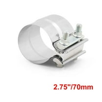 2.75" Stainless Steel Lap Joint Band Exhaust Clamp Pipe Repair T304 Step Clamp