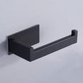 thumbnail image 1 of (Negro) Soporte para papel higiénico, soporte para papel higiénico sin agujeros, soporte para toallas de papel de acero inoxidable para baño, cocina JM, 1 of 5