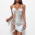 thumbnail image 2 of Tqcoqu Robe de Nuit en Dentelle Brodée Semi-Transparente pour Femme Ensembles de Lingerie, 2 of 4