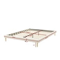 thumbnail image 2 of Gewnee Full Size Faux Leather Platform Bed Frame,No Box Spring Needed,Solid Wood Center Support,White, 2 of 14