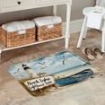 thumbnail image 2 of FJPT Beach Lighthouse Hotel Non Slip Flannel Polyester Floor Mat For Bathroom Kitchen Bedroom Decor 16x24 inch, 2 of 5