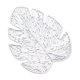 thumbnail image 2 of Juego de posavasos Monstera - Mantella de mesa resistente al calor de PVC para café y vino - 12x10cm plateado o rosa - Protector de aislamiento de diseño hueco de 4, 2 of 6
