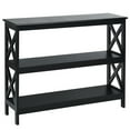 thumbnail image 2 of Spaco 3-Tier Console X-Design Sofa Side Accent Table-Black, Entryway Table Hallway Table, Storage-Friendly Hallway Table for Foyer & Entry Spaces, 2 of 8