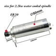 thumbnail image 3 of 1.5kw/2.2kw Water Cooled Spindle CNC Spindle Motor+2.2KW VFD+ 80mm Clamp + Water Pump +13pcs ER20 Collet For CNC Router ,Easy to Use, 3 of 6