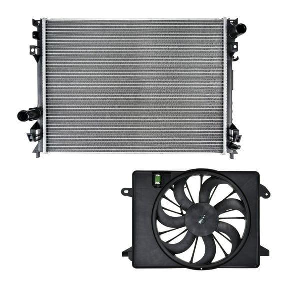 AutoShack Radiator Cooling Fan Assembly | Replacement for 2010 Chrysler 300 2023 Chrysler 300 | 2-PC