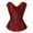 Red, variant on SBYOJLPB Women's Plus Size Shapewear Women Sexy LaceBack Zip Corset Top Bustier G-string Body Shapewear Red XXXXL