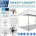 thumbnail image 6 of SANOPY 10x30 FT Heavy Duty Pop up Canopy , Commercial Canopy Tent, Adjustable Height Party Tent with 8 Removable Sidewalls, 4 Sandbags, Roller Bag, Khaki, 6 of 11