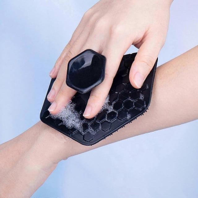 Silicone Body Scrubber with Exfoliating Bristles and Comfort Grip Handles for Deep Cleansing in Shower or Bath