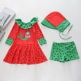 thumbnail image 2 of Gunia Girls Swimsuit 3 Piece Dress Long Sleeved Sun Swimwear Toddler Kids Bathing Suit Swimwear For Beach Pool 2-12 Years, 2 of 4