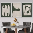 thumbnail image 3 of PixonSign Framed Canvas Print Wall Art Set Geometric Art Deco Retro Vintage Polygon Abstract Shapes Illustrations Modern Art Minimalism Decorative for Living Room, Bedroom, Office - 24"x36"x3 White, 3 of 5