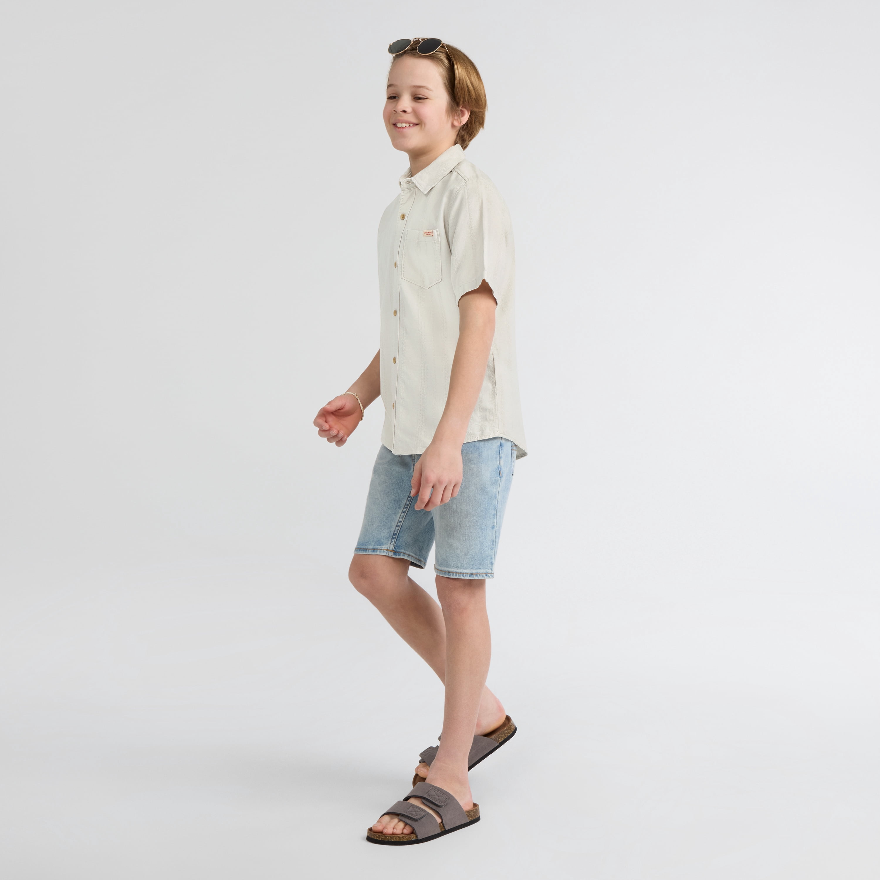 Levi Strauss Signature Boys Short Sleeve Button Down Shirt, Sizes 4-18