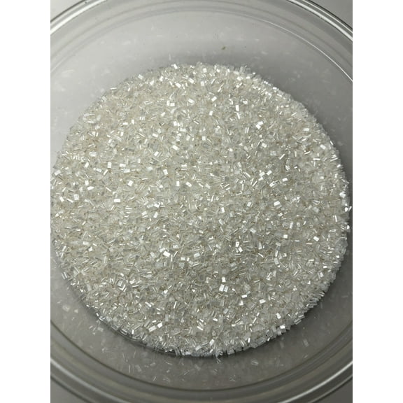 Sugar Crystals White Diamonds Crystalz Bakery Topping Sprinkles 1 pound