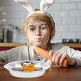 thumbnail image 1 of OULII 1Pcs Assiette à Compartiments pour Enfants 9.8X8.1X2Inch Acier Inoxydable 304 pour Usage Scolaire, 1 of 8