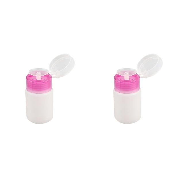 Botella dispensadora de bomba Minnieouse transparente vacía 60 ml portátil contenedor de limpiador de removedor de esmalte de uñas 2piezas