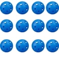 thumbnail image 1 of 12PcsPractice Golf Balls Hollow Plastic Golf Training Balls Colored Airflow Golf Balls Swing Practice Driving Range PE Toy Ball Blue, 1 of 6