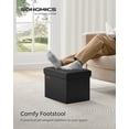 thumbnail image 2 of Taburete plegable Storage Ottoman SONGMICS, pequeño, con reposapiés, negro, 2 of 6