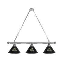 Wright State University 3 Shade Billiard Light with Chrome FIxture