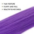 thumbnail image 5 of Purple Braiding Hair Extensions,Pre Stretched Synthetic Purple Braiding Braiding Hair Extensions For Braids, Purple Hair Extensions For Stage Party Halloween Costume ,26 Inch,1PACK, 5 of 6