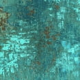 thumbnail image 1 of Ahgly Company Indoor Square Oriental Turquoise Blue Industrial Area Rugs, 4' Square, 1 of 4