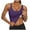 Purple, variant on Women Tank Tops Zeophrasy Fashion Women's Summer Sleeveless Solid U-Neck Blouses Tank Top With Chest Cushion Short Top Great Gift for Less Hot Pink S