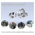 thumbnail image 3 of 60PCS 1/2 Inch PEX Clamps, Stainless Steel Single Ear Hose Clamps, 3 of 5