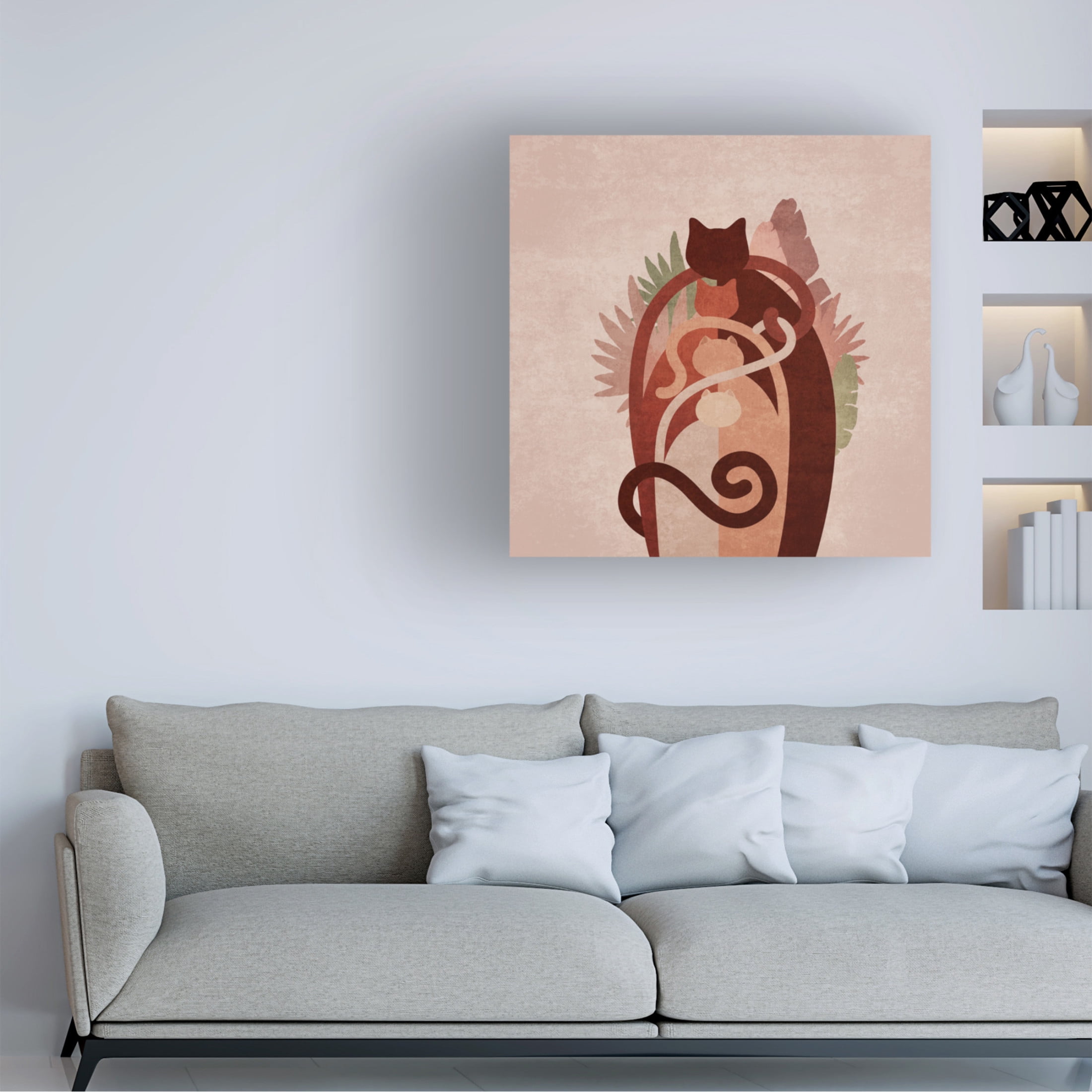 Trademark Fine Art Emel Tunaboylu  Cat Gang Boho Copy Canvas Wall Art