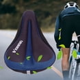 thumbnail image 2 of Funda de sillín 3D Funda de asiento de bicicleta Funda de asiento de esponja suave y cómoda Funda de sillín con 1 funda de cojín impermeable de color aleatorio para bicicleta de carretera MTB (azul), 2 of 4