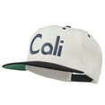 thumbnail image 2 of Cali Embroidered Snapback Cap - Natural Black OSFM, 2 of 5