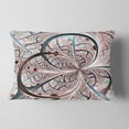 thumbnail image 2 of Designart Light Blue Purple Digital Art Fractal Flower - Floral Throw Pillow - 12x20, 2 of 5