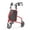 Red, variant on Flybrother Lightweight 3 Wheel Walker for Seniors, 13 lbs Foldable Aluminum Rollator with Locking Hand Brakes, 8" Wheels, Ergonomic Grip, Storage Pouch & Cup Holder, Compact for Narrow Doorways