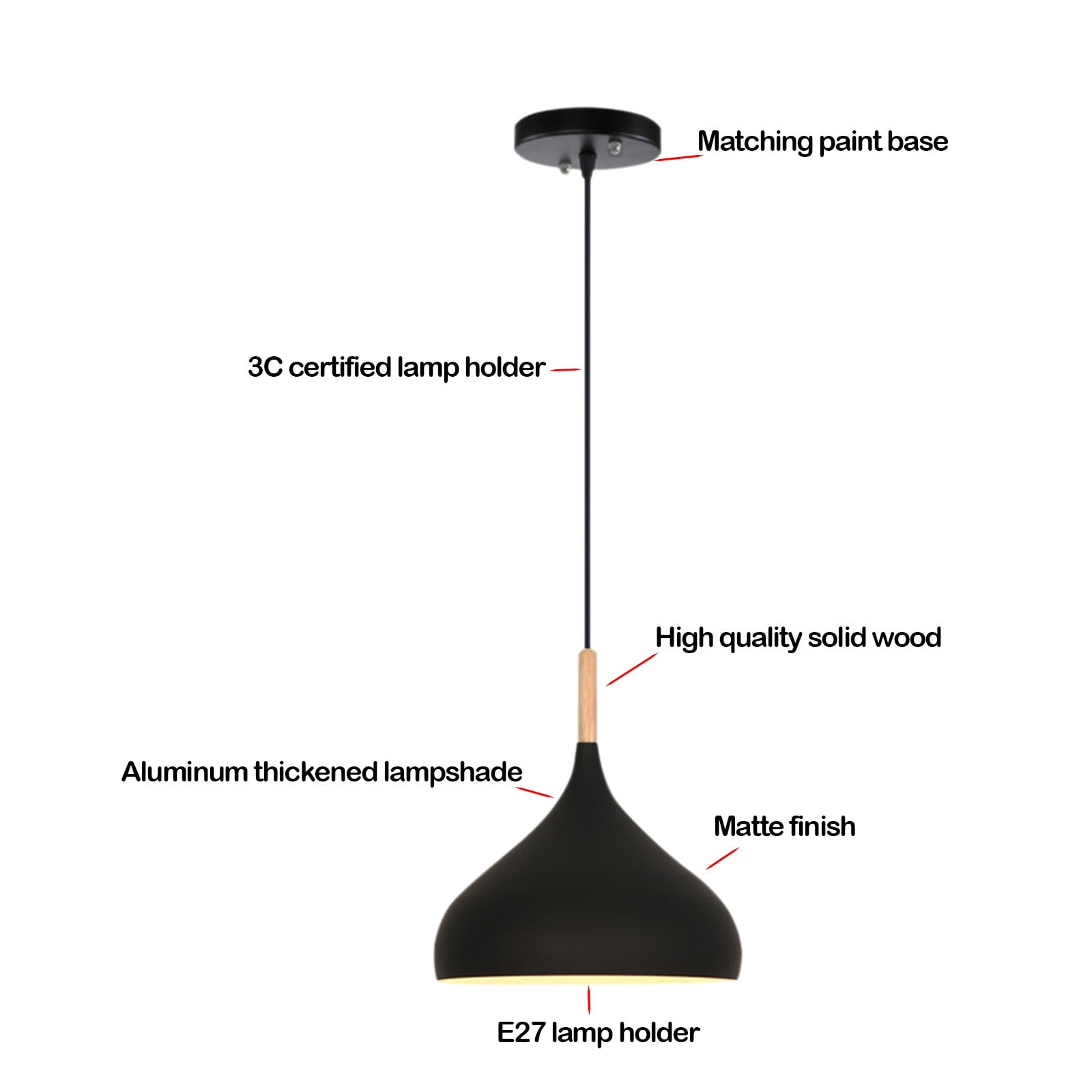XMMSWDLA Pendant Lights-Industrial Kitchen Pendant Light Fixture Pendant Lamp - 1-Light Hanging Light for Restaurant Dining Room