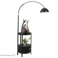 thumbnail image 6 of Modern Black Arched Floor Mount Lamp Iron Glass Adjustable Light for Living Room Bedroom, 6 of 24
