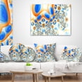 thumbnail image 3 of Designart Yellow Blue Exotic Pattern - Abstract Throw Pillow - 16x16, 3 of 4