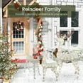 thumbnail image 3 of Cvortll 3-Piece Lighted Christmas Reindeer Family, Outdoor Indoor Christmas Decorations for Yards Garden Lawn Patio, Holiday Light up Decorations w/ 210 LED Lights, Stakes, Zip Ties, 3 of 9