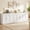 White, variant on Homieasy 10.5FT Modern Sideboard Cabinet 4 Piece Set, Modern Arched Door Buffet Cabinet for Dining/Kitchen, Black